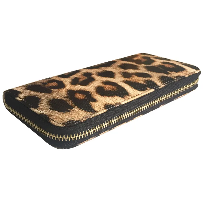 Naiste Rahakott Palli Leopardi Mustriga Nahast Naiste Pikk Tõmblukk Rahakott Mündi Rahakott Kaardi Omanik Raha Sidur Wristlet Multifunktsionaalset
