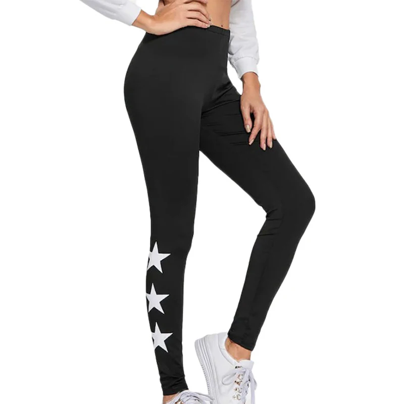 Naiste Treening Säärised Kõrge Elastne Kõhn Pant Fitness Säärised Naiste Hingav Pliiats Püksid 2019 Star Prindi Spordi-Säärised