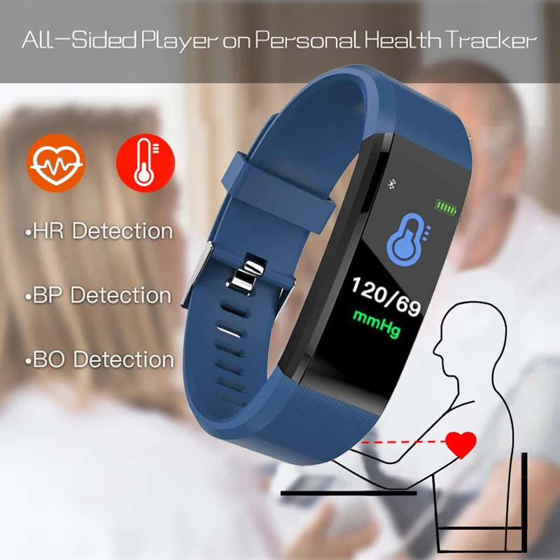 Nutikas Käevõru Värviline Ekraan Meeste Ja Naiste Veekindel Fitness Tracker Käevõru Vererõhku Jälgida, Bluetooth Südame Löögisageduse Smartw