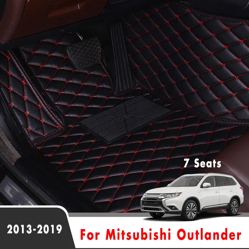 Näiteks Mitsubishi Outlander 2018 2016 2017 2013 (7 Istekohta) Auto Põrandamatid Kohandatud Salongi Nahast Vaibad Kaitsta