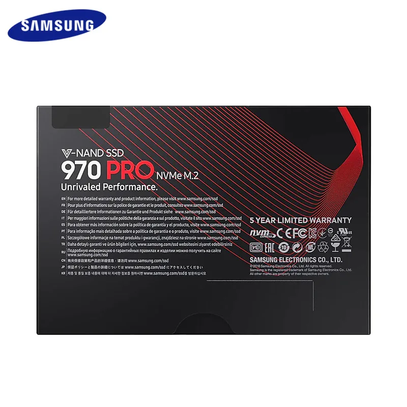 Originaal SAMSUNG SSD 970 Pro 512 GB NVme M. 2 2280 1 tb SSD Solid State Drive Internal Hard Disk Storage,PCIe Gen 3.0 x4, NVMe 1.3