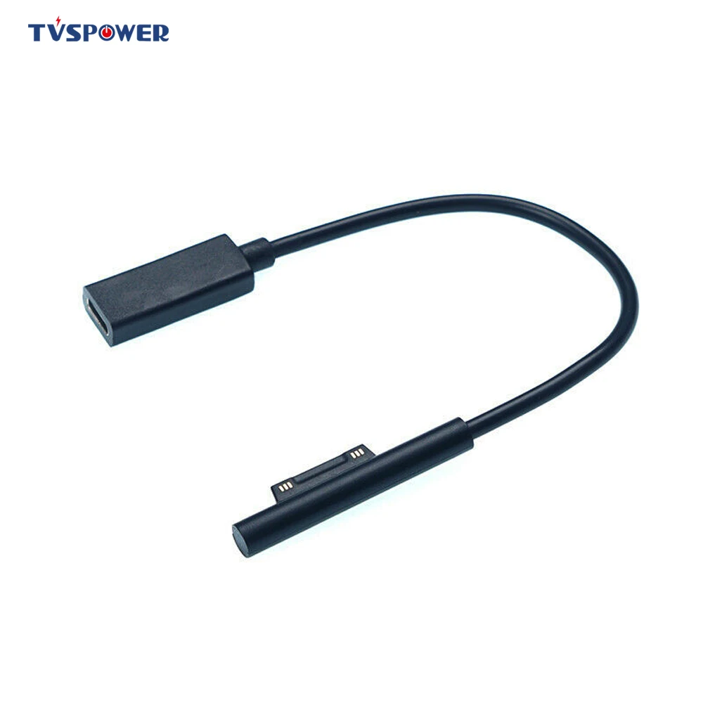 PD Naine 15V USB-C Tüüpi laadija Kaabel, Adapter Converter for Microsoft Surface Pro 7/6/5/4/3/GO/RAAMAT Sülearvuti Power Laadija
