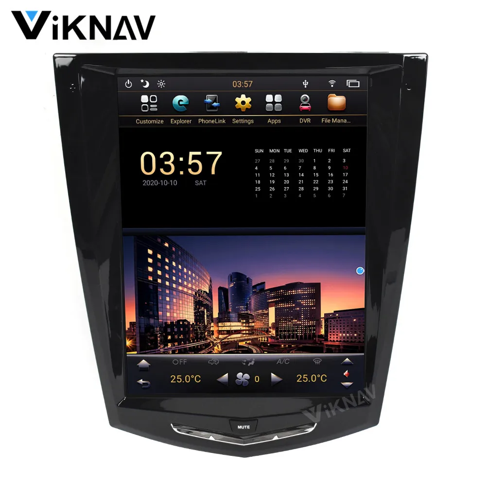 PX6 10.4 tolline vertikaalse ekraaniga Android autoraadio DVD-mängija Cadillac 2013-2017 auto GPS navigatsiooni auto multimeedia mängija