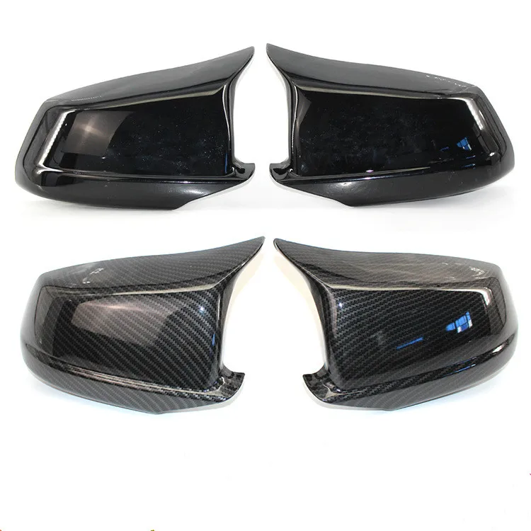 Paari Must/Carbon Fiber Vaadata Rearview Mirror Mütsid Auto Uks Välispeeglid Katte Asendamine BMW F10 5-Seeria 2011-2013 Pre-LCI