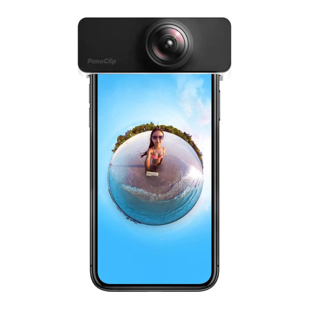 PanoClip Snap-On 360 Objektiiv, lainurk Vaade Objektiivi Fotod Mobiil Topelt 180 Kraadi Fisheye Objektiiv iPhone X 8 7 Pluss