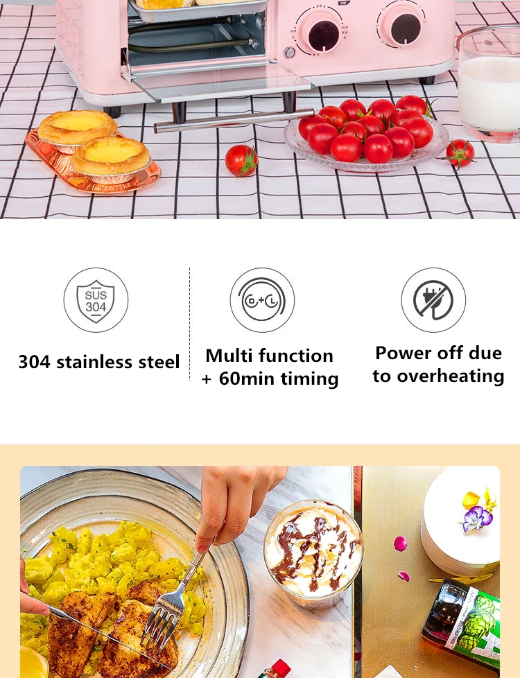 Peen ja lihtne multi-funktsionaalne hommikusöök masin, ahi, pannile praadimiseks, keetmiseks potti, kolm ühes, rohkem lihtne ja mugav