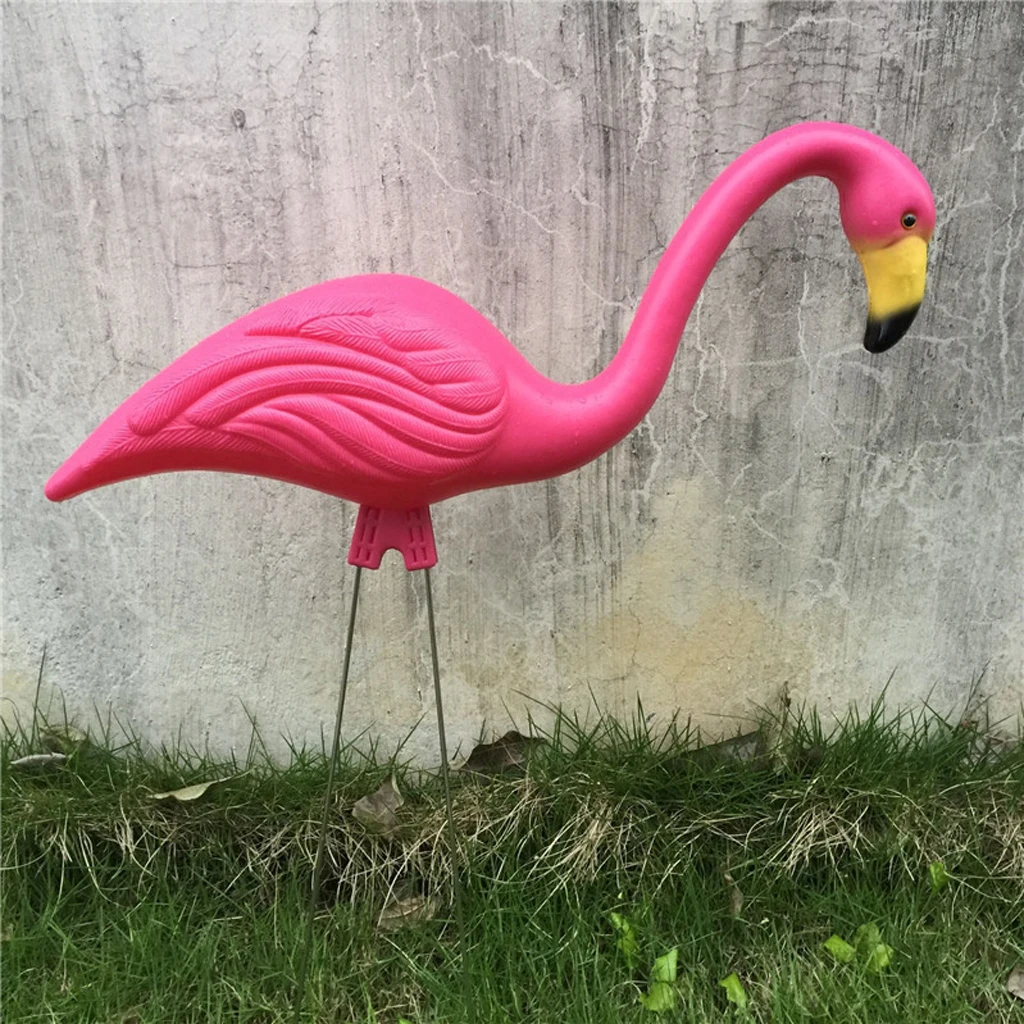 Plastikust Roosa Flamingo Muru Figuriin Aed Rohumaa Pool Decor Ornament