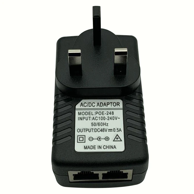 Pohiks 24V/1A POE Injector Power Adapter UK Plug Traadita elektritoitega Adapterid IP-Telefon/Security Kaamera Süsteemid