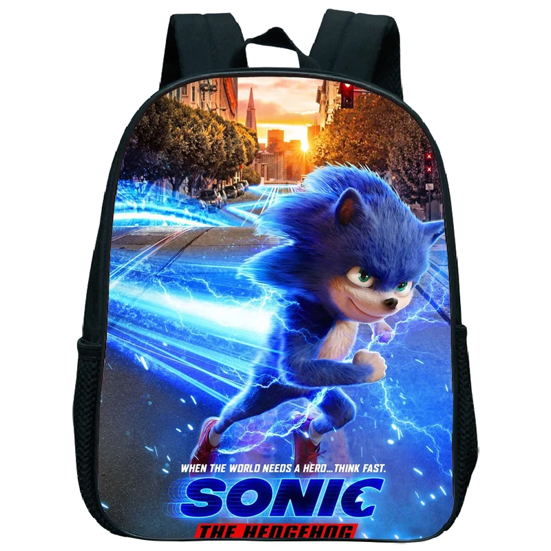 Populaarne Mäng Sonic Kids Seljakott Poisid Tüdrukud Sonic koolikotid Igapäevane Laste Bookbag Õla Seljakotid Mochila 12Inch