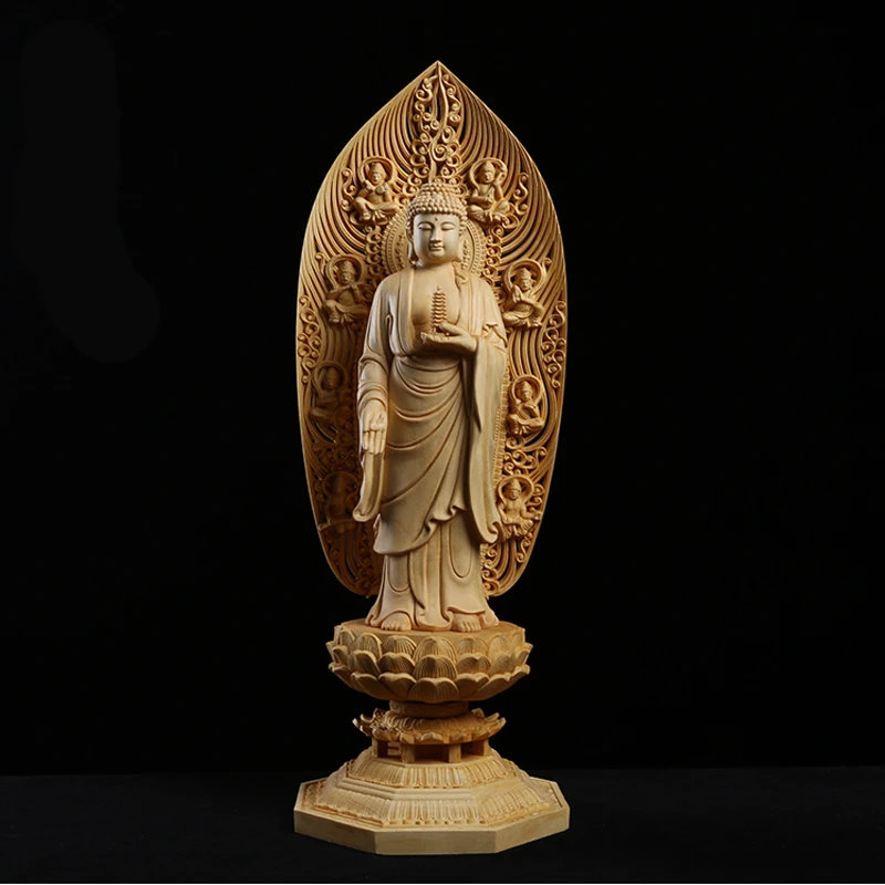 Puidust tahked Bodhisattva Buddha kuju puidu nikerdamiseks Buddha Ida-Kolm Jumalad buda estatua homes budistliku kerge Folk Käsitöö