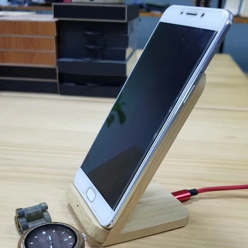 Qi Juhtmevaba Laadija Induktsiooni Laadimine Docking Station Chargeur Bambusest Puit Laadija Jaama Iphone12 Xiaomi Huawei Samsung