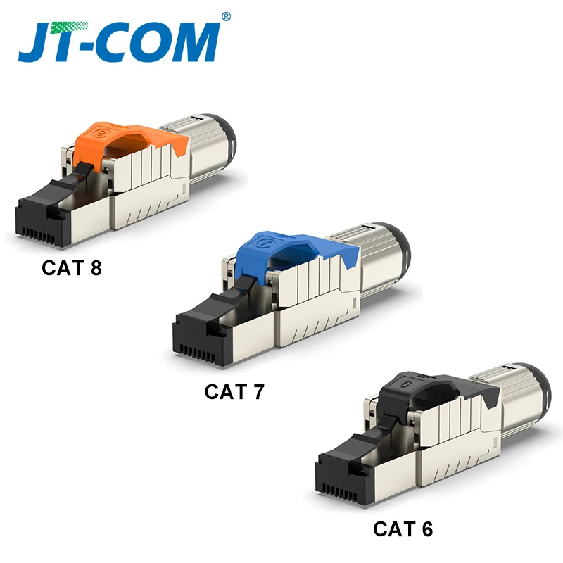 RJ45 Metallist Pistik CAT6A/7/8 Tööstus-klassi Etherneti Kaabel Varjestatud Pea Plug 40Gb Võrgustik, RJ45 Crimper Pistik