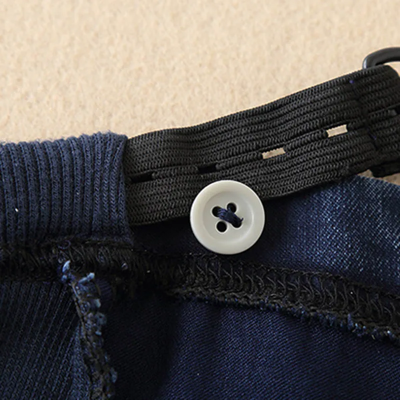 Rasedus Kõhn Tahked värvi teksad Raseduse lihtsustatud disaini puuvillane sinine ja must vabaaja püksid, suurus XXXL