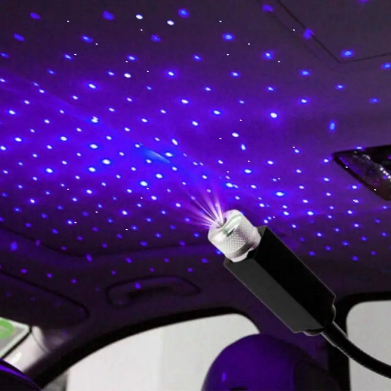 Reguleeritav USB Dekoratiivne Lamp LED Auto Katuse Star Night Light Projektor Atmosfääri Galaxy Lamp Mitu valgusefekte