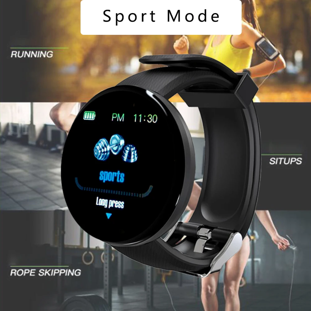 Reloj D18 Hot Müük Smart Watch 2020 Meeste Ring Bluetooth Intelligentne Sports Naiste Kell on Veekindel Sport Tracker Kellade Sobivus