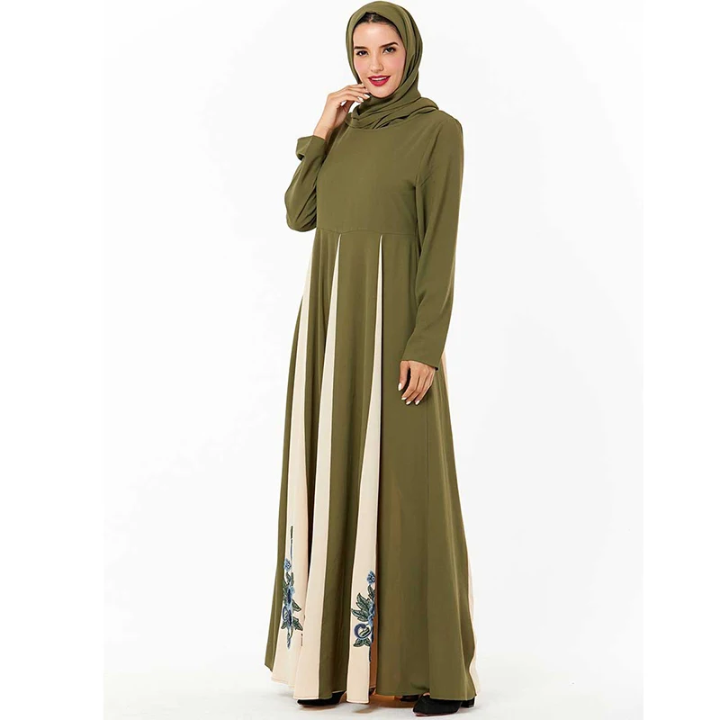 Roheline Seal Kaftan Araabia Abaya Dubai Türgi Hijab Moslemi Kleit Islami Riided Abayas Naiste Kleidid Kauhtana Baju Muslim Wanita