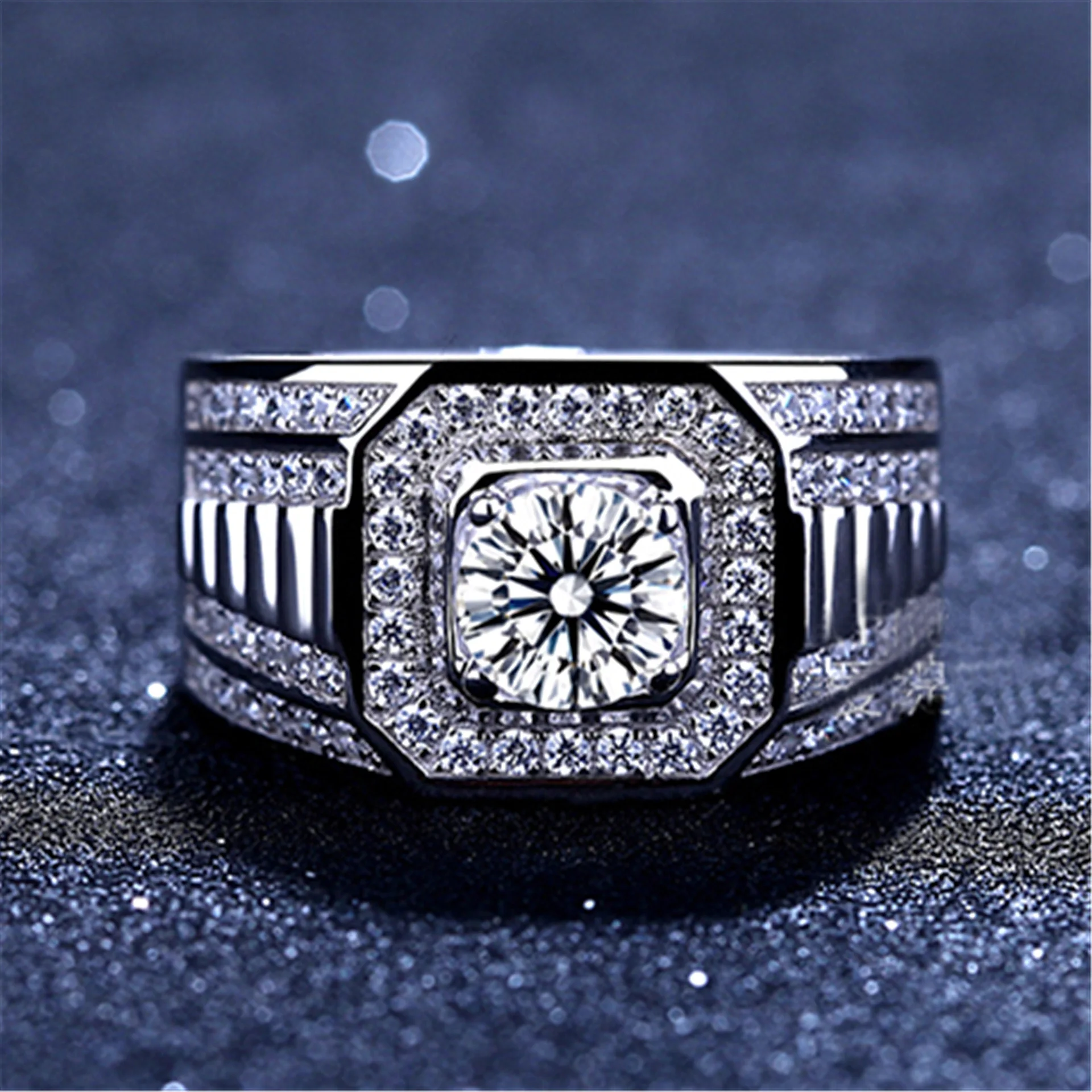 S925 Sterling Hõbe 2 Karaati Teemant Sõrmus jaoks MenBizuteria Gemstone Ehted Hip Bizuteria Hõbe 925 Ehted Teemant Sõrmus Anel