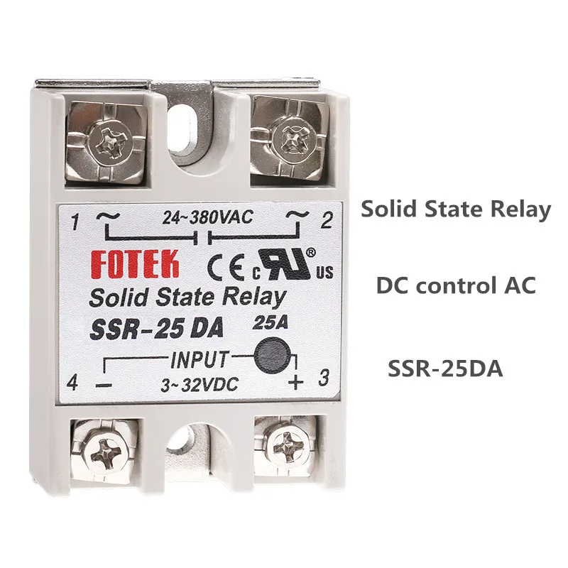 SSR Releed DC kontroll AC Solid State Relee 10A 25A 40A NSV ilma plastikust kate 3-32V DC 24-380V AC