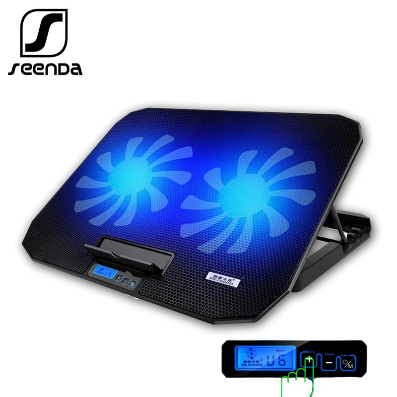 SeenDa Sülearvuti Jahedam Jahutus Pad 2 USB-Porti ja Kaks Ventilaatori Kiiruse Reguleeritava Sülearvuti Seista 12-15.6 tolli