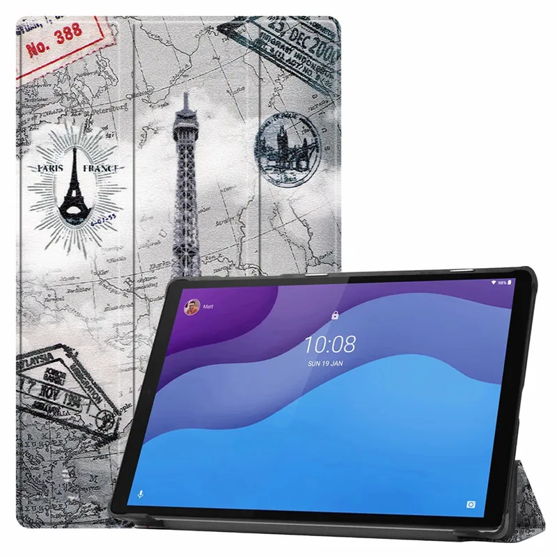 Smart Värvitud Kate Lenovo Tab M10 HD Tablett Juhul 10.1