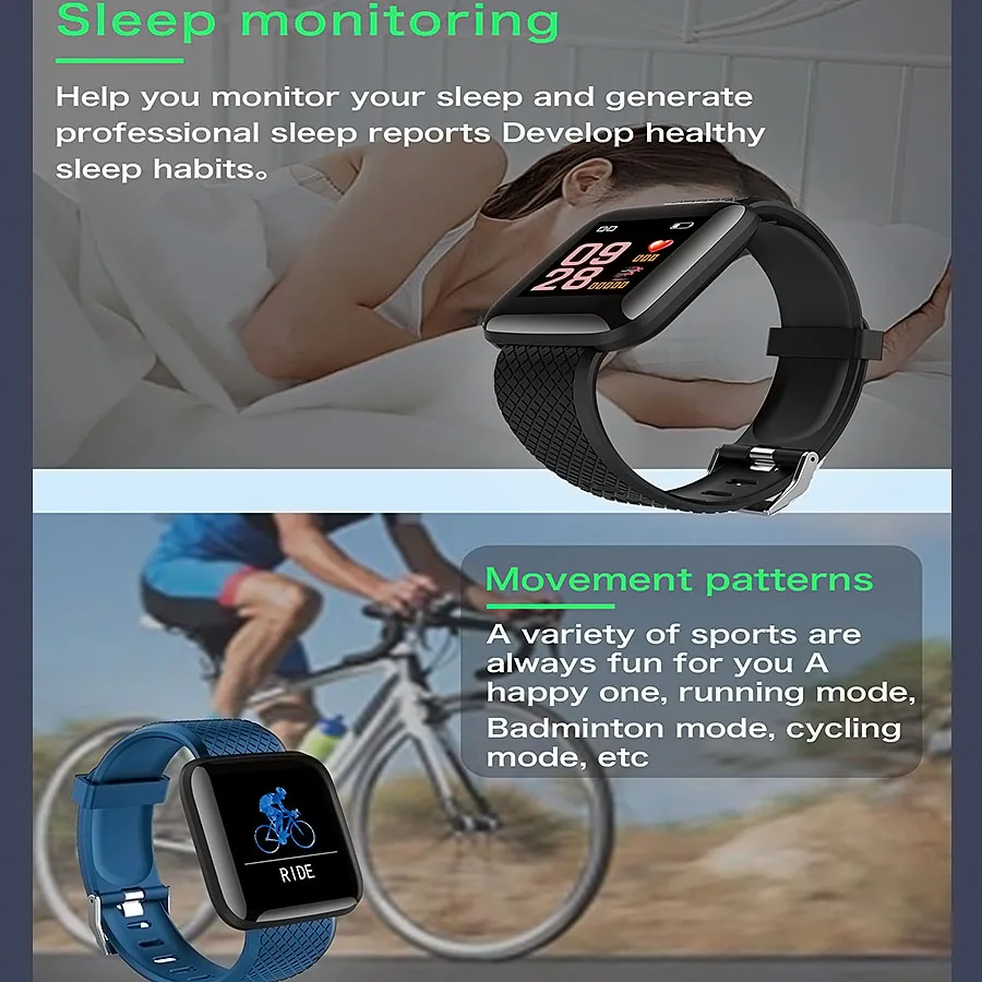 Smart watch fitness tracker meeste, naiste *südame löögisagedus* ekraan IPS full touch screen sport vaadata töötab pedometer