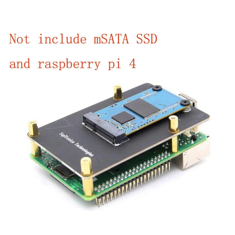 Sobib Vaarika Pi 4. Põlvkonna B-Tüüp X857 V1.2 MSATA SSD Expansion Board Ladustamine Moodul