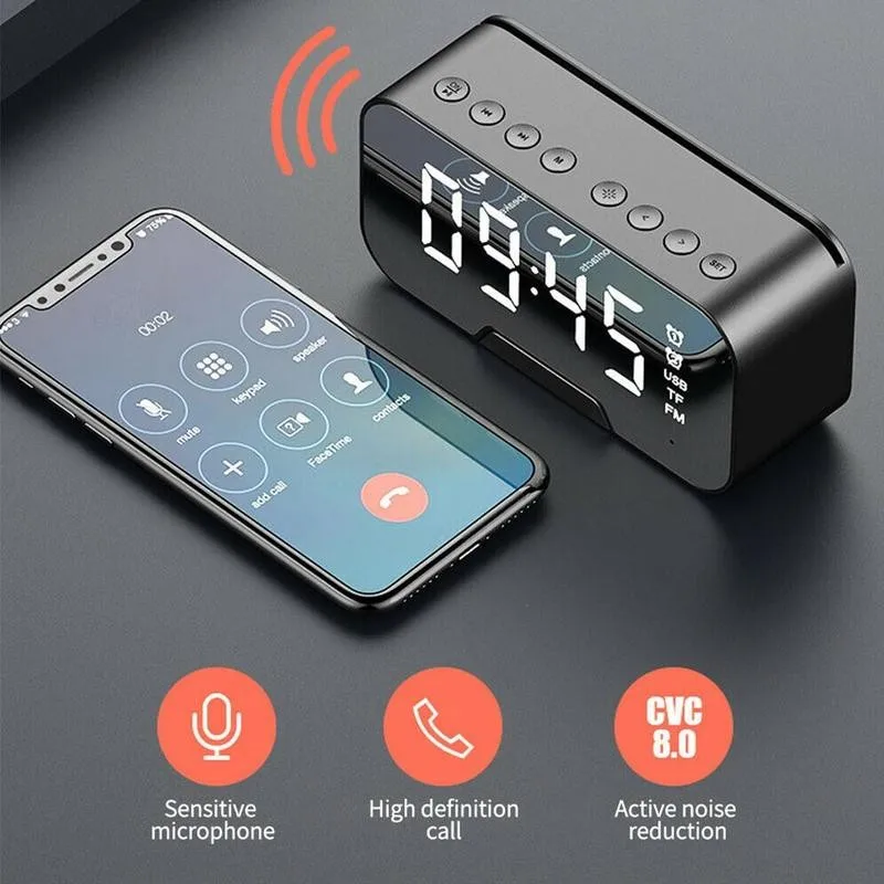 Standard Versioon G10 Peegel Kella Traadita Bluetooth Ekraan Äratus Toetada FM Digitaalne Heledus LED Reguleeritav kella Kella D4Z5