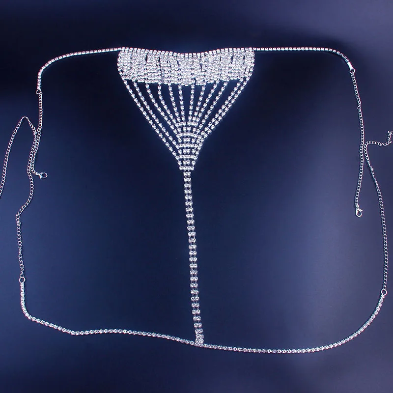 Stonefans Seksikas Tutt Keha Ehted Crystal Aluspüksid Nahkrihm Naiste Jõulud Erootiline Pesu Rhinestone Thong Bikiinid Jewlery