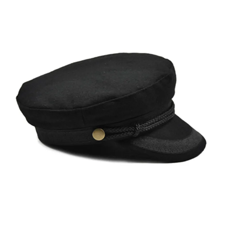 Sõjalise Müts Must Mütsid Naised, Daamid Sõjalise Korter Mütsi Ühise Põllumajanduspoliitika Naine Gorras Naine, Briti Stiilis Tumesinine Hall
