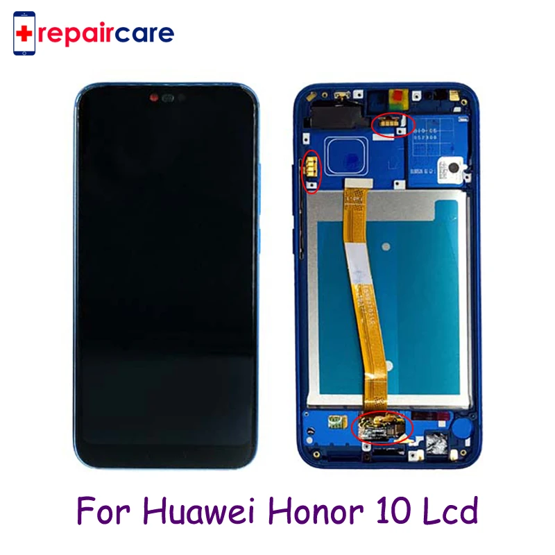 Sõrmejälgede Uus Must 5.84 tolli Huawei Honor 10 LCD Display+Touch Ekraan+Lähis Raami Digitizer Assamblee Asendamine