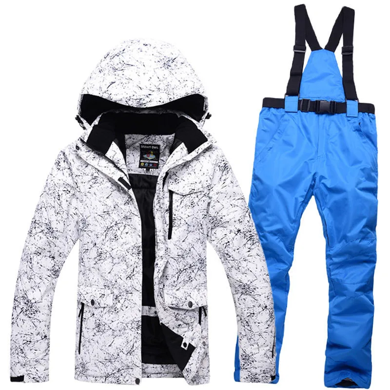 Talvel uued Suusa Ülikond Meestele Väljas Hingav Veekindel Soojus Mees Lumi Püksid komplekti Suusa-Ja Lumelaua-Suusa Jope +Ski kinnas