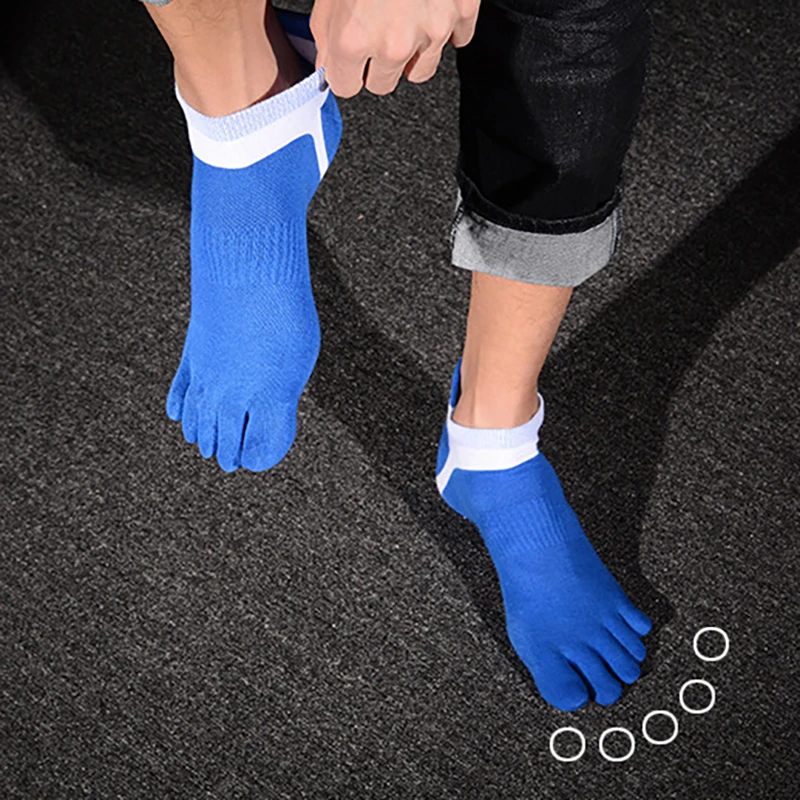 TaoBo 10pair Triibuline Vabaaja Hingav Higi-imav Viis ninaga Mees Paat Sokid Silma Meias Sport Töötab Viis Sõrme, Varba Sokid