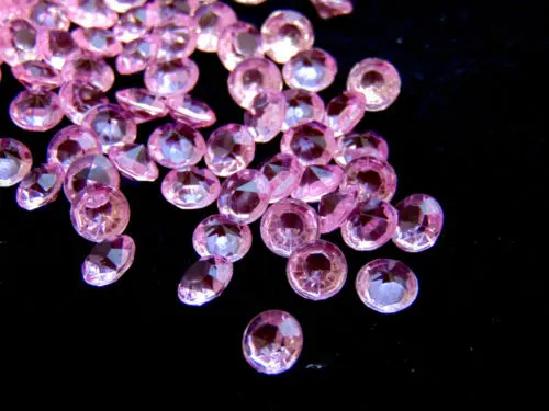 Tasuta Kohaletoimetamine 1000 tk / palju 8mm Akrüül Hele Roosa Teemant Tabel Hajumine Konfetit Pulm Teene Diamond Konfetit teenetemärgi