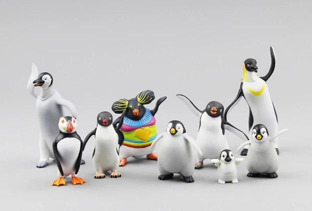 Tasuta kohaletoimetamine Õnnelik Jalad Pomisege keiser pingviin Mänguasi mudel nukk nukk 9 täiskomplekt pingviinid Erik Ramon
