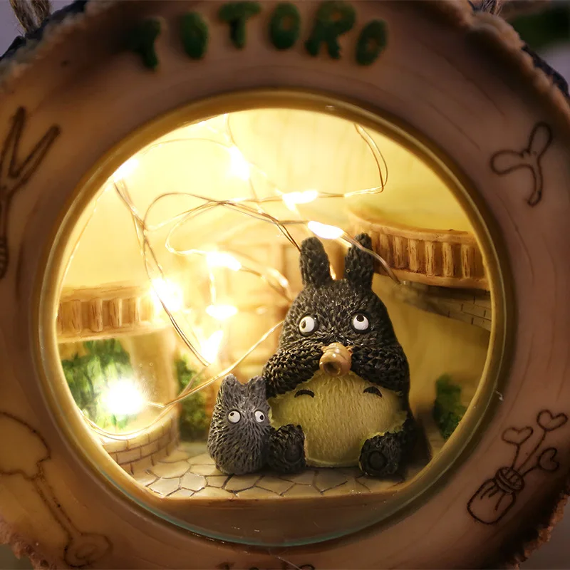 Totoro nightlight ripats maastiku kodu kaunistamiseks Jaapani pastoraalne Hayao Miyazaki Totoro vaik