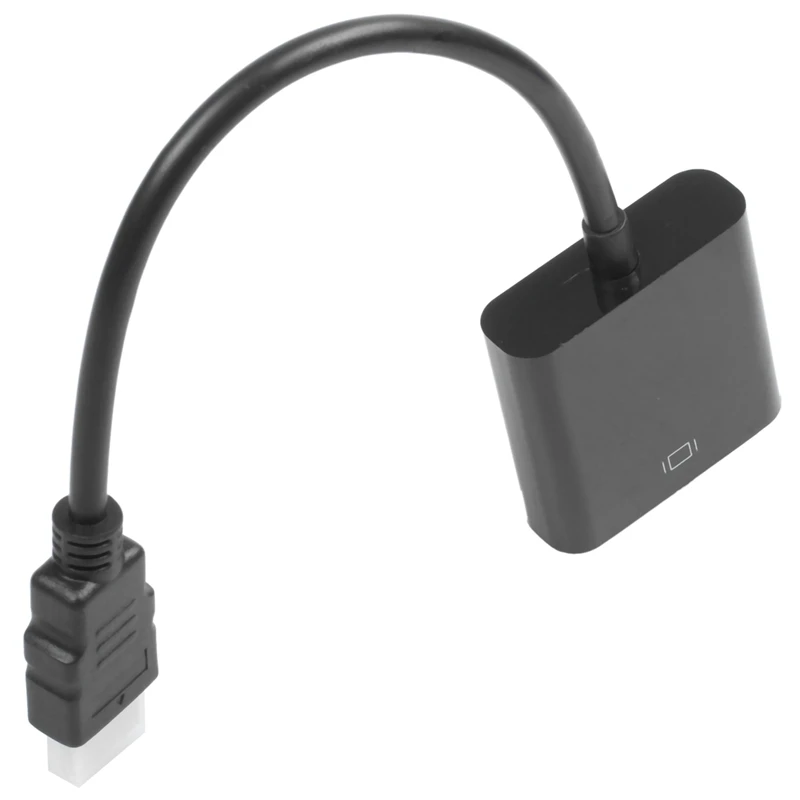 [Täiendatud Versioon] HDMI 1080P VGA Kaabel, Adapter Converter for PC Sülearvuti Power-Vaba, Vaarika Pi - Must