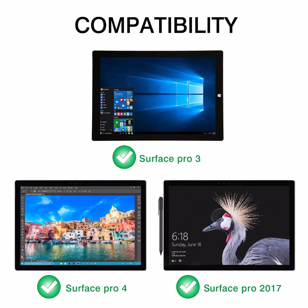 Tüüp Kate Microsoft Surface Pro 7/Pro 6/Surface Pro 5 (Pro 2017)/Pro 4,Ultra-Slim Traadita Bluetooth-Klaviatuuri ja Trackpad