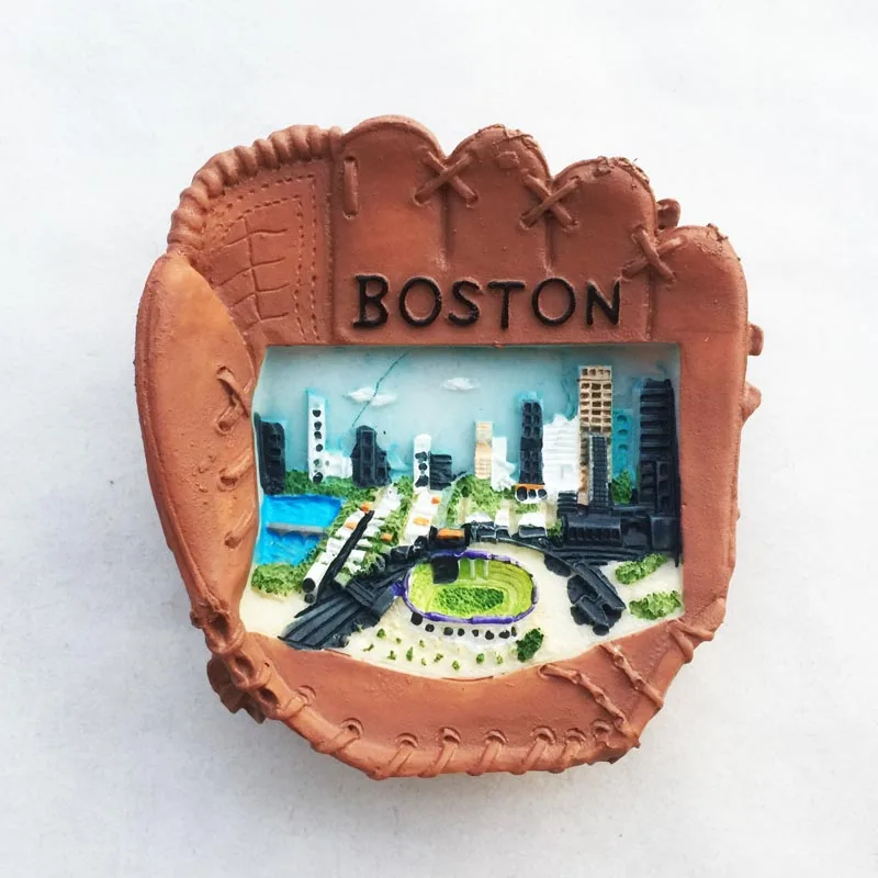 USA Külmkapp Magnet Boston Turistidele Suveniire 3d Baseball Kindad Magnet Külmik Kleebiste Kogumise Kingitused, Kodus Kaunistused