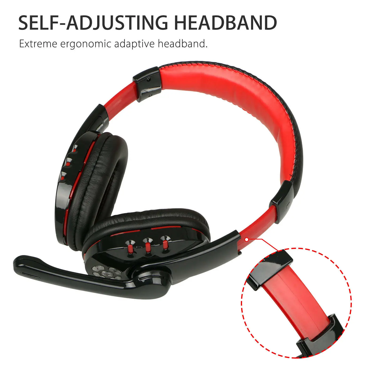 USB-Bluetooth-Wireless Gaming Headset Aktiivne Müra Tühistamise Kõrvaklapid Xbox PS4 jaoks Telefon koos Mic LED Helitugevuse reguleerimine
