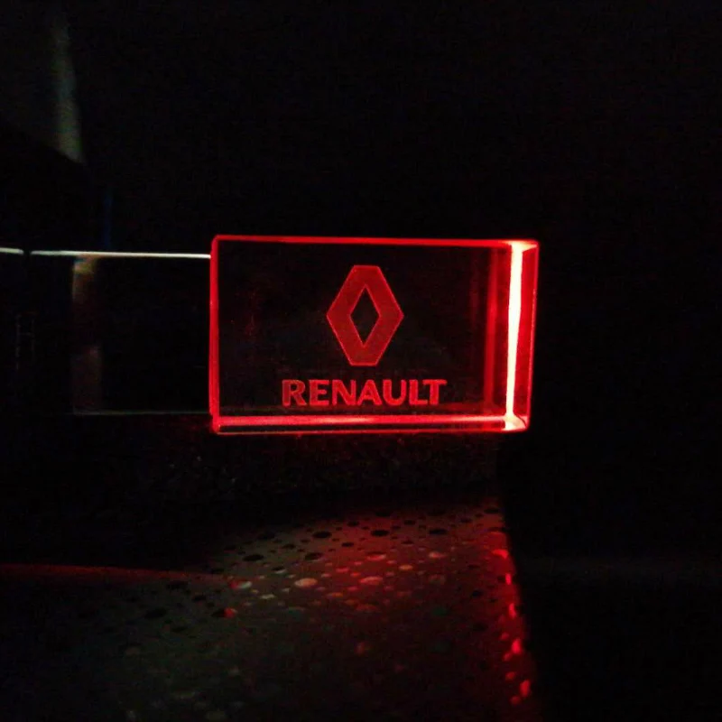 Usb2.0 metallist crystal Renault auto võti mudel USB Flash Drive Väline 4G 8GB 16GB, 32GB 128GB vääris-kivi pen drive eriline kingitus