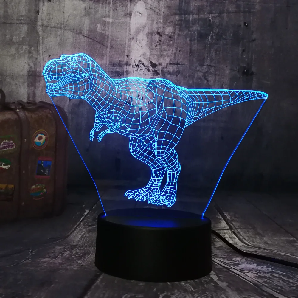 Uus Lahe Türannosaurus Rex Jurassic World Dinosaurus Loomade 3D LED laualamp RGB Öö Valguses USB Kodu Decro Lapsed, Jõulud lamp