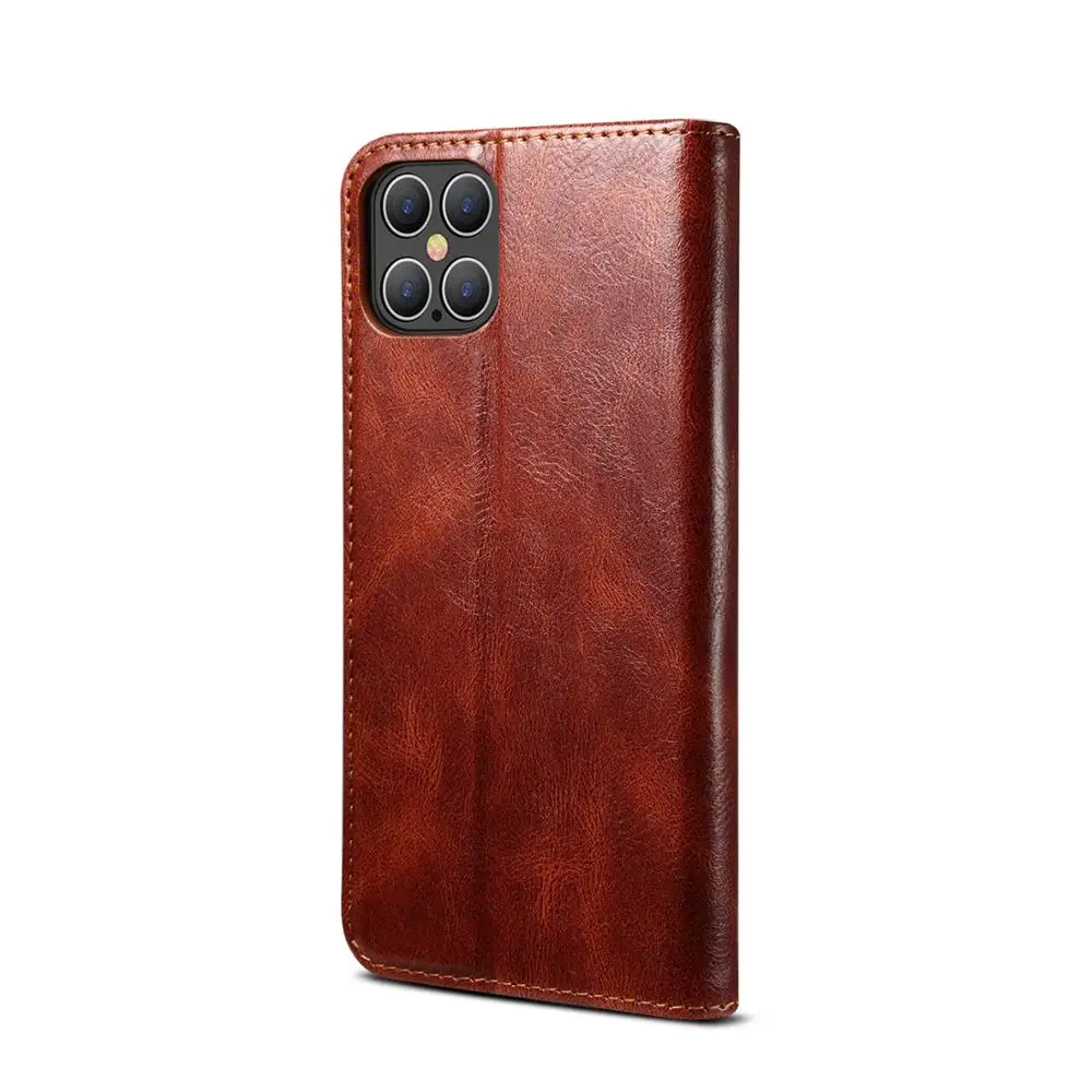Uus Rasusele nahale Retro PU Leather Case For Iphone 12 11 XS Pro Max Flip Cover Iphone x-xr se 8 7 Pluss 2020 Rahakoti Puhul