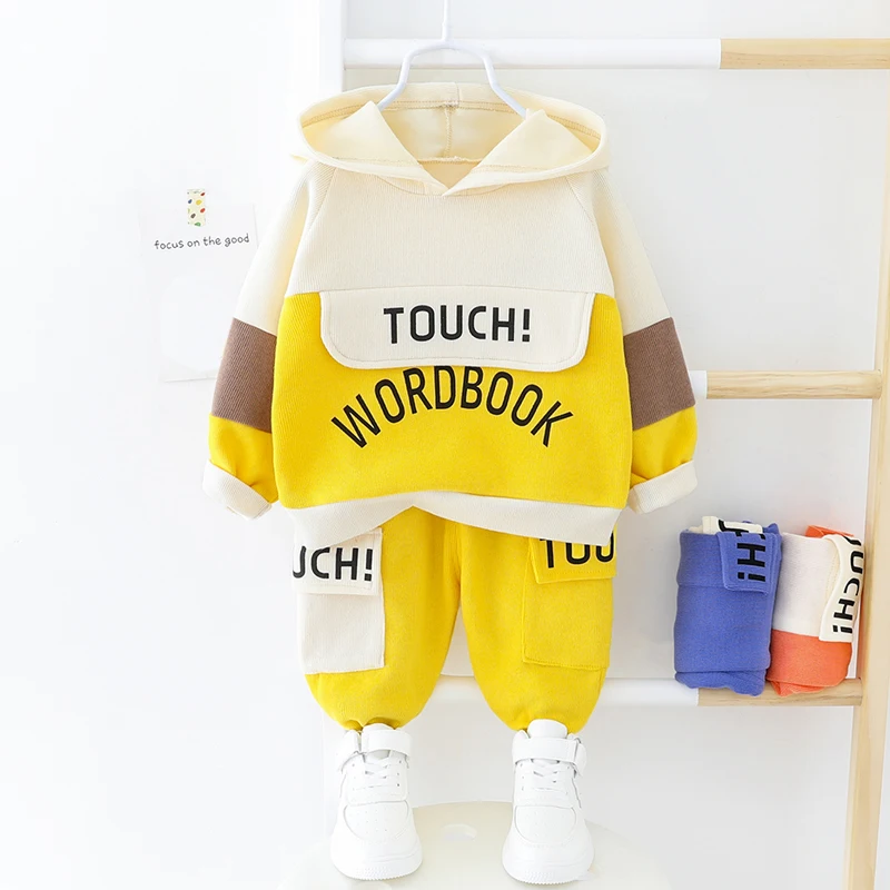 Uus Väikelapse Poiss Kapuutsiga Kirja Riided Set Vabaaja Spordi-2021 Uus Kevad Baby Poiste Riided Outwear