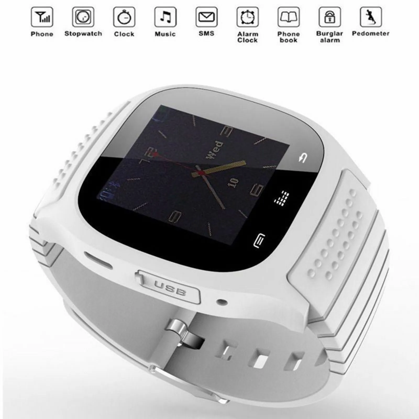 Uusim Veekindel Bluetooth Smart Watch Android HTC Samsung Iphone IOS Südame Löögisageduse Monitor Kõne Muusika Vaadata Mens Naised