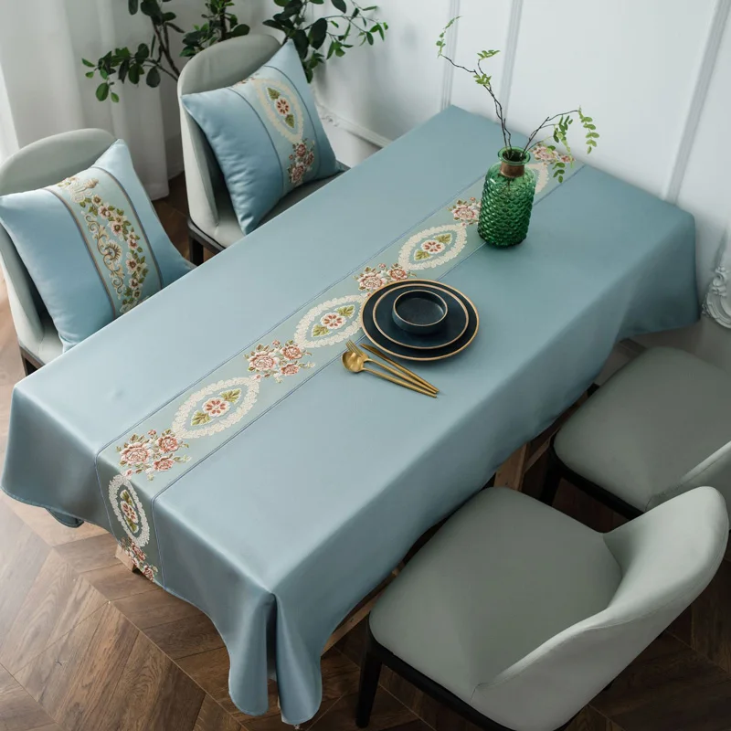 Veekindel tikitud laudlina laudlina koos kaunistada söögilaud riie ristkülikukujuline tabel matt kohvi laudlina table