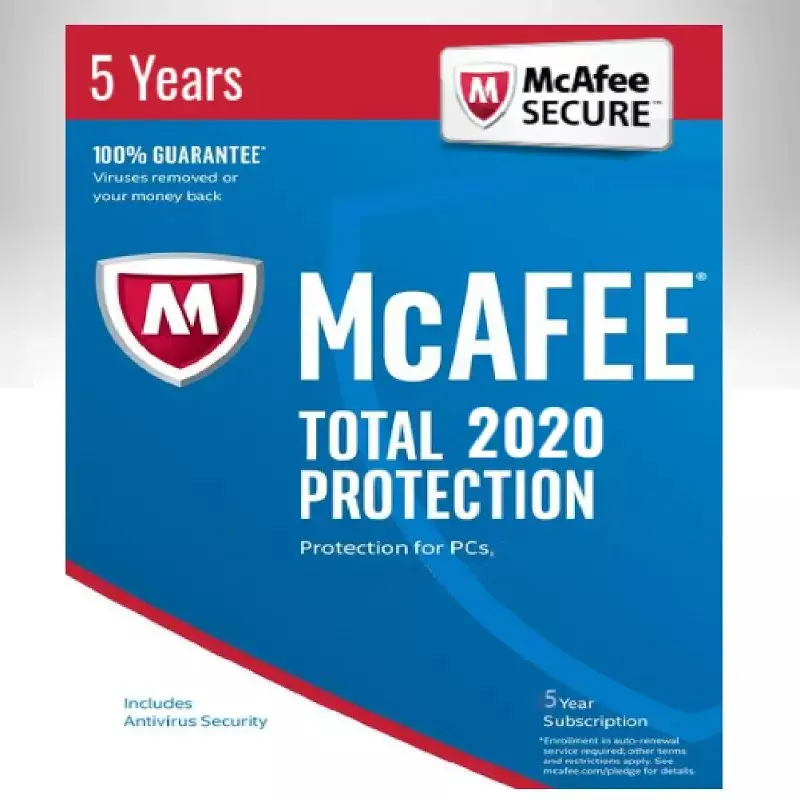 Viirusetõrje McAfee Kokku Protecion 2020 1 TK / 5 Aastat Võtme Aktiveerimise Multi-language