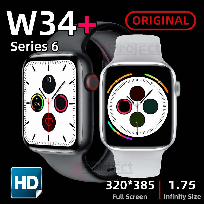 W34+ pro smart watch Mehed Naised EKG-Südame Löögisageduse Monitor Spordi Tegevuse Tracker Relogio Smartwatch pk IWO 8 12 amazfit gts W26 W46