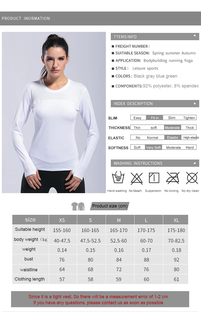 WOHUADI Pluss suurus XL Naiste Jõusaal fitness jooga kandma särk naistele PRO retuusid Silma Segast elastne pikk varrukas T-särk Valge Re