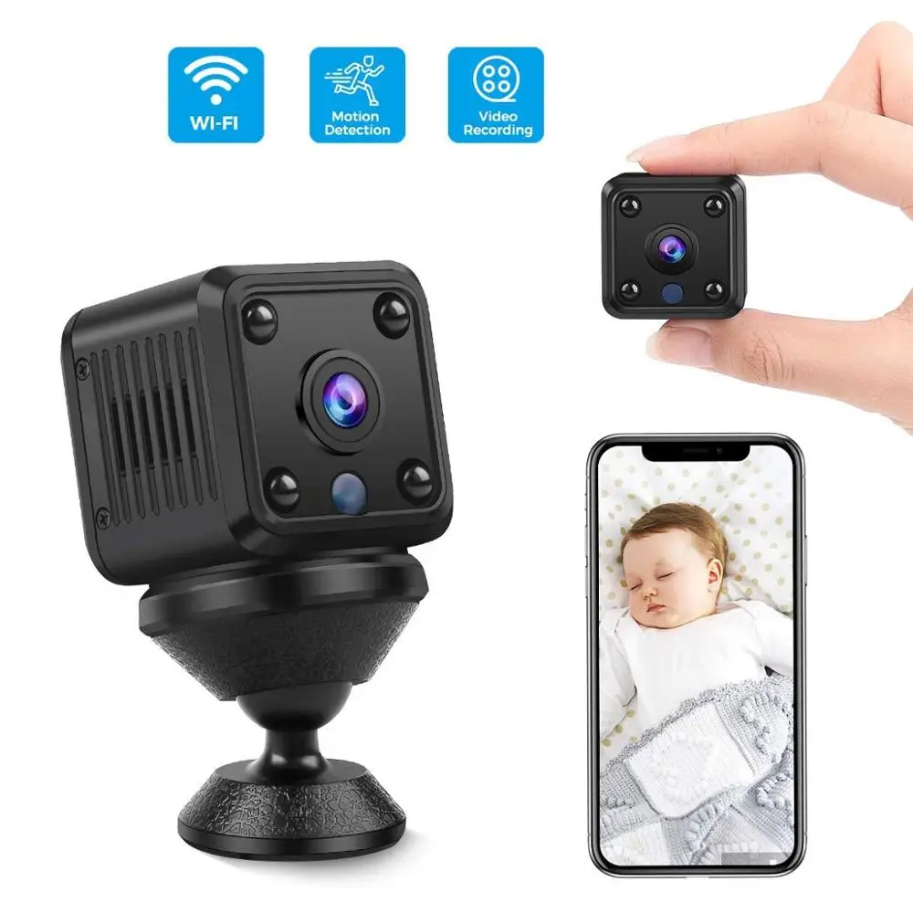 Wifi, Kaamera, HD 1080P Night Vision Ip Kaamera, Wifi Videokaamera liikumistuvastus Mini Andur Diktofon Wireless Security Cam Aku