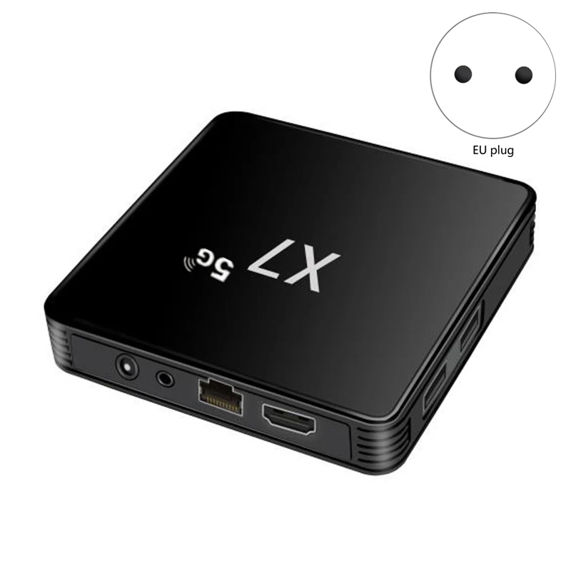 X7 TV Box 4GB+32GB Quad Core Dual Band 2.4 G/5G Media Player, WIFI EU Pistik